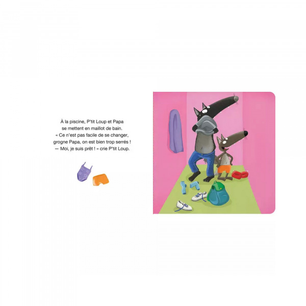 Livre enfant p'tit loup va à la piscine Auzou