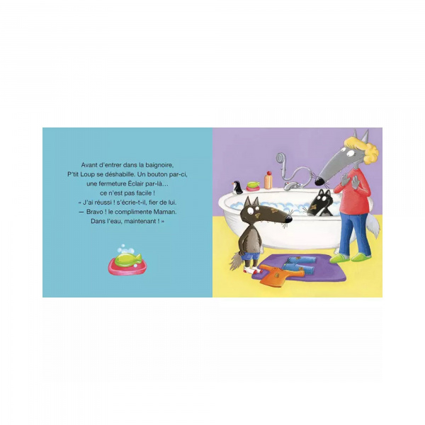 Livre enfant p'tit loup se lave tout seul Auzou