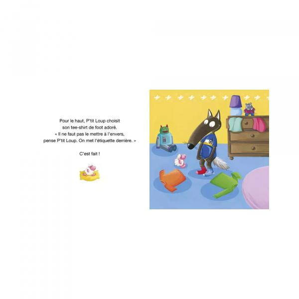 Livre enfant p'tit loup s'habille tout seul Auzou