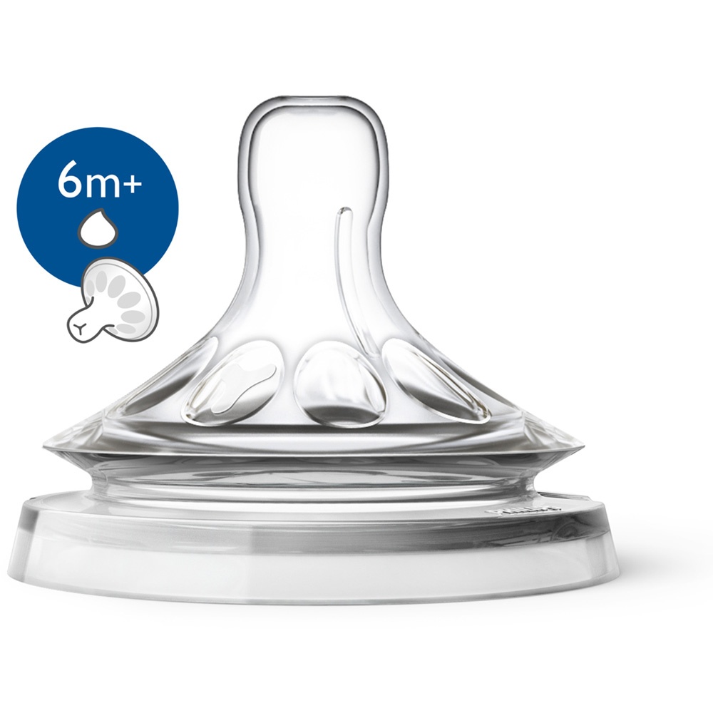 Lot de 2 tétines silicone natural pour liquide épaissis de Aventphilips sur allobébé