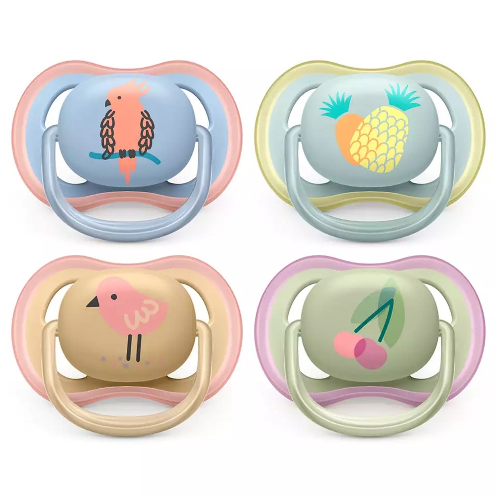 Lot de 2 sucettes ultra aérées tendance 0/6 mois mix couleur de Avent- philips sur allobébé