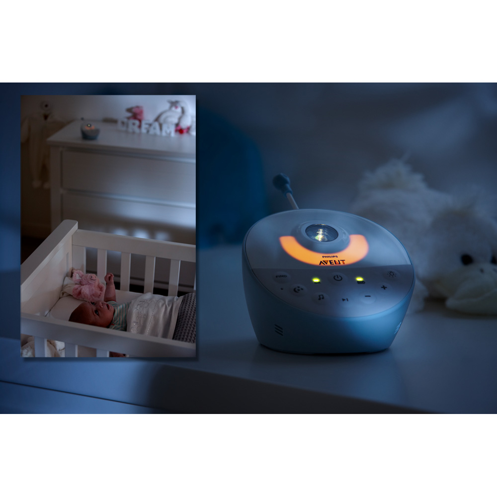 Philips Avent Babyphone SCD580/00 - DECT Mit Sternenhimmel-Projektor