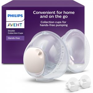 Lot de 2 coquilles flacons de recueil de lait scf439/01 Avent-philips