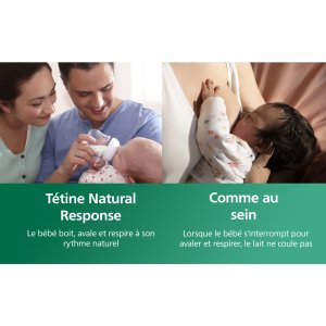 Coffret 5 biberons verre nouveau-ne natural response scd879/11 Avent-philips