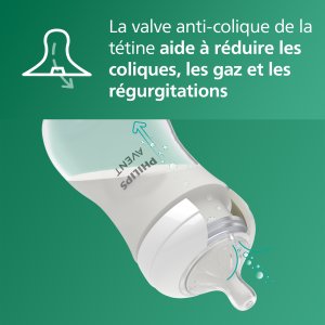 Coffret 5 biberons verre nouveau-ne natural response scd879/11 Avent-philips