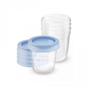 5 pots de conservation 180 ml + couvercles Avent-philips