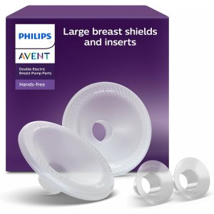 Lot de 2 téterelles et 2 embouts grande taille pour tire lait scf552/11 Avent-philips