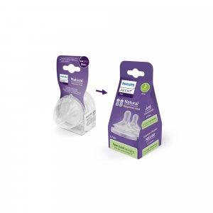 Lot de 2 tétines natural response 0 mois débit lent Avent-philips