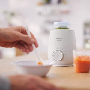 Pack chauffe biberon électrique scf358/00 + coffret 3 biberons natural response verre + 1 sucette scd878/11 Avent-philips