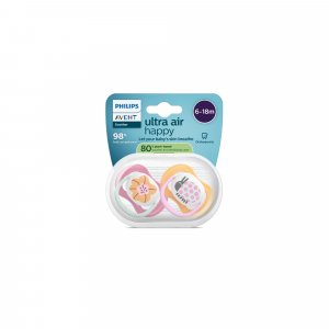 Lot de 2 sucettes ultra air 6-18 mois scf080/28 Avent-philips