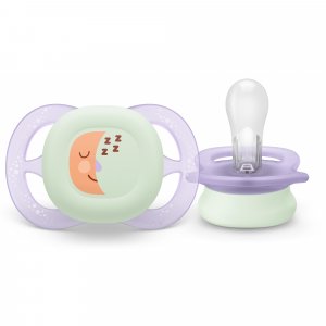 Lot de 2 sucettes ultra start 0/2 mois night Avent-philips