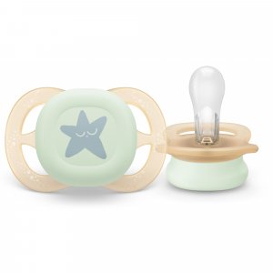 Lot de 2 sucettes ultra start 0/2 mois night Avent-philips