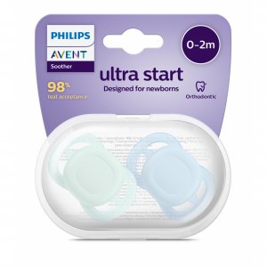 Lot de 2 sucettes ultra start 0/2 mois color Avent-philips