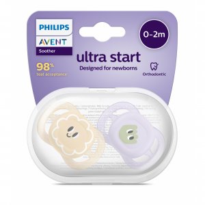 Lot de 2 sucettes ultra start 0/2 mois print Avent-philips
