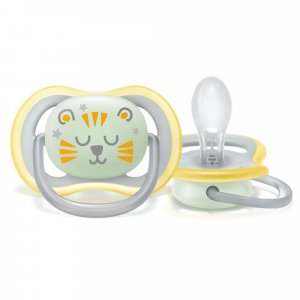 Lot de 2 sucettes ultra air 18mois et + day and night Avent-philips