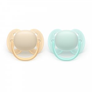 Lot de 2 sucettes ultra soft 0-6 mois scf091/40 Avent-philips