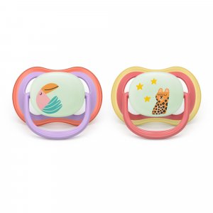 Lot de 2 sucettes ultra air 18 mois et plus scf376/33 Avent-philips
