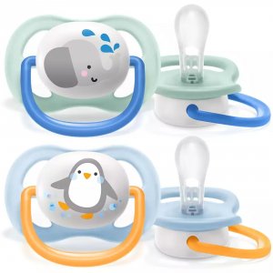 Lot de 2 sucettes ultra air 0/6 mois animaux 2 Avent-philips