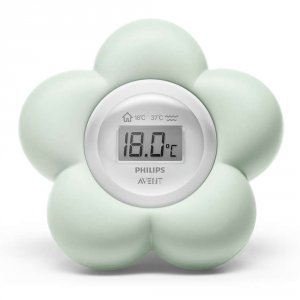 Thermometre bébé de bain et de chambre vert