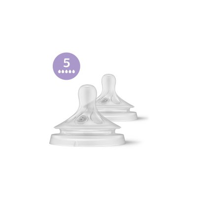 Lot de 2 tétines natural response 6 mois+ débit extra rapide