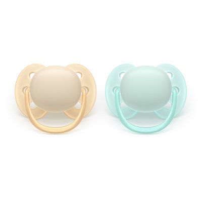 Lot de 2 sucettes ultra soft 0-6 mois scf091/40