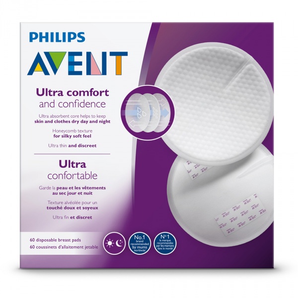 60 coussinets d'allaitement jetables jour et nuit Avent-philips
