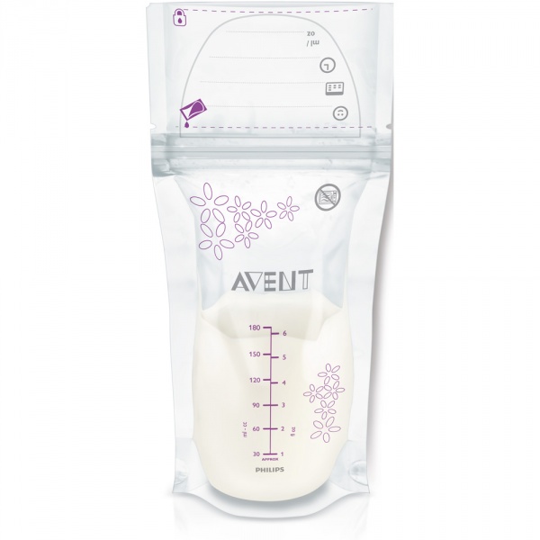 Sachets de conservation du lait maternel 180 ml x 25 Avent-philips