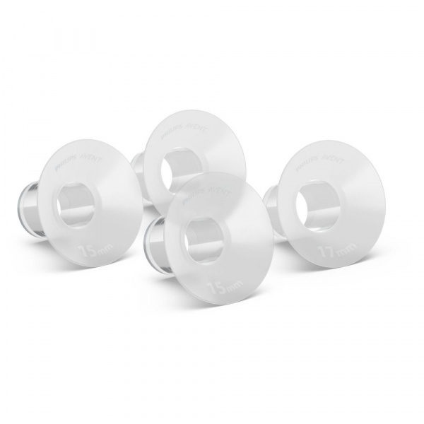 Lot de 4 petits embouts pour téterelle tire lait scf554/11 Avent-philips