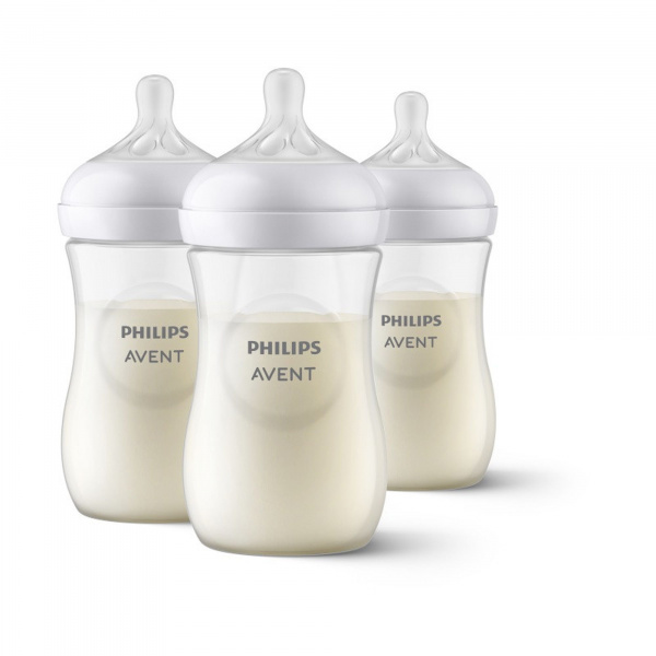 Coffret de 8 biberons pp natural response, 1 sucette ultra-douce 0-6 mois et 1 goupillon (2 biberons 125 ml + 5 biberons 260 ml + 1 biberon 330 ml) Avent-philips