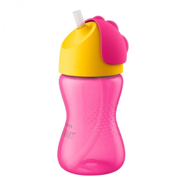 Tasse paille 300 ml rose et jaune Avent-philips