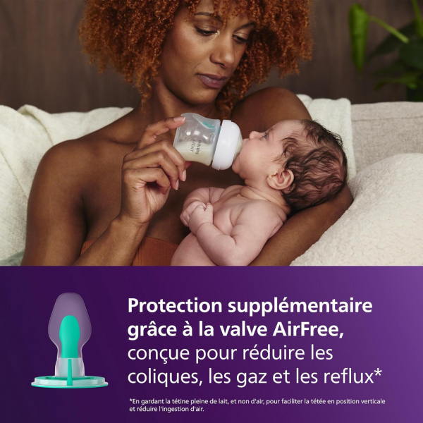 Coffret de 4 biberons natural response + 1 sucette ultra-douce 0-6 mois + 1 goupillon Avent-philips