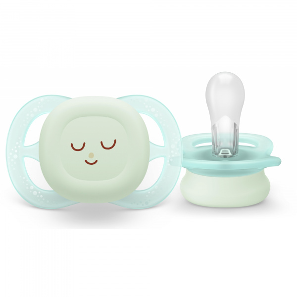 Lot de 2 sucettes ultra start 0/2 mois night Avent-philips