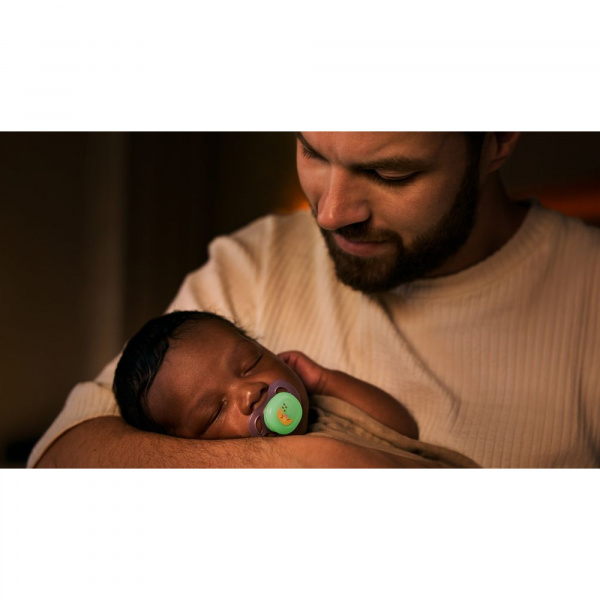 Lot de 2 sucettes ultra start 0/2 mois night Avent-philips