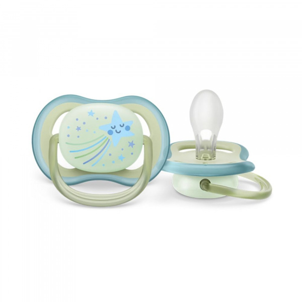 Lot de 2 sucettes ultra air 0/6 mois day and night Avent-philips