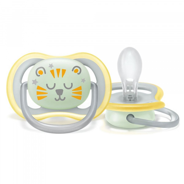 Lot de 2 sucettes ultra air 18mois et + day and night Avent-philips