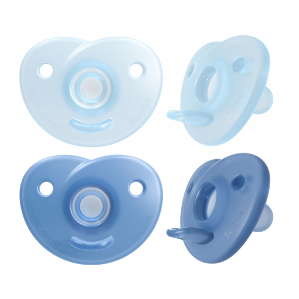 Lot de 2 sucettes soothie 0-6 mois bleu Avent-philips