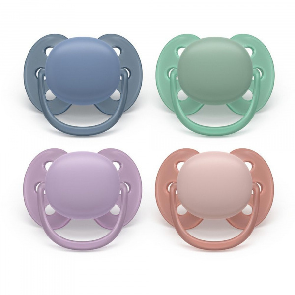 Lot de 2 sucettes ultra soft 6-18 mois scf091/44 Avent-philips