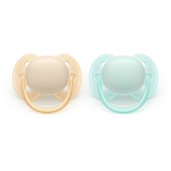 Lot de 2 sucettes ultra soft 0-6 mois scf091/40 Avent-philips