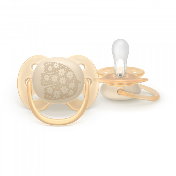 Lot de 2 sucettes ultra soft 0-6 mois scf091/41 Avent-philips
