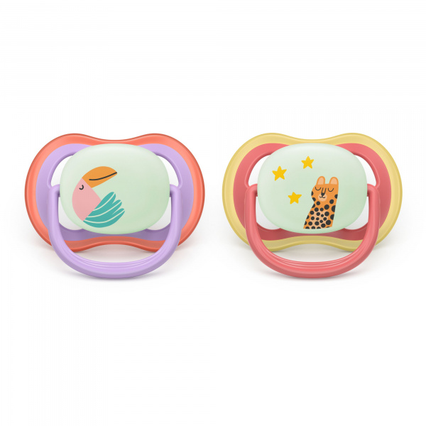 Lot de 2 sucettes ultra air 18 mois et plus scf376/33 Avent-philips