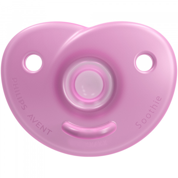 Lot de 2 sucettes soothie 0-6 mois rose Avent-philips