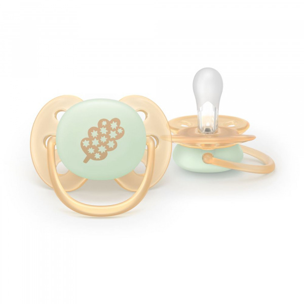 Lot de 2 sucettes ultra soft 6-18 mois scf094/12 Avent-philips
