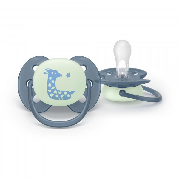 Lot de 2 sucettes ultra soft 6-18 mois scf094/12 Avent-philips