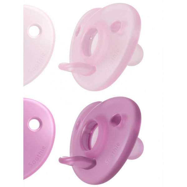 Lot de 2 sucettes rose 0/6 mois - soothie coeur Avent-philips