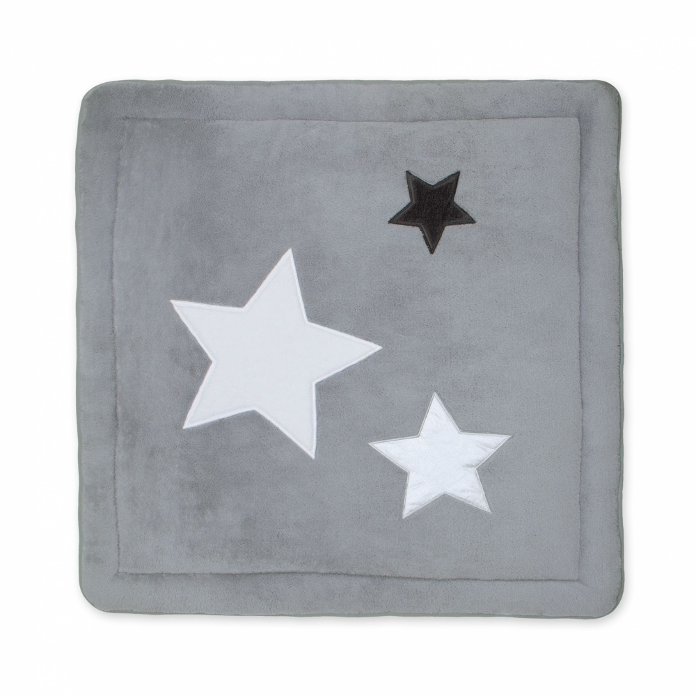 Collection Stary motifs /étoiles Gris fonc/é 100 x100 cm en Terry BEMINI Tapis de Parc