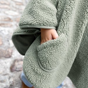Poncho chaud de voyage teddy bouclette Bemini