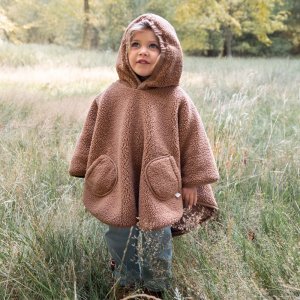 Poncho chaud de voyage teddy bouclette Bemini