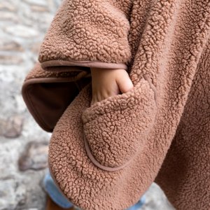 Poncho chaud de voyage teddy bouclette Bemini