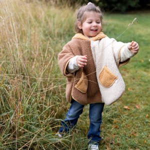 Poncho chaud de voyage teddy bouclette Bemini