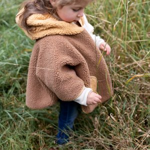 Poncho chaud de voyage teddy bouclette Bemini